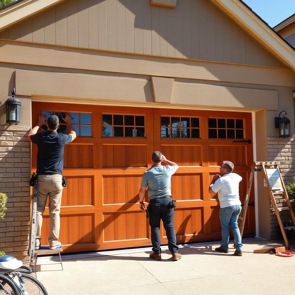 Professional garage door installation of craftsman style wooden door in Hartline WA